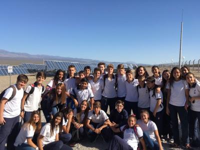 VISITA GUIADA A LA PLANTA DE ENERGIA SOLAR DE ULLUM. 2° AÑO 2016
